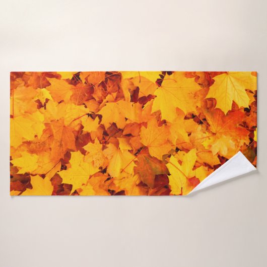 Najaarsbladeren bladeren bladeren bladeren herfstb badhanddoek (Badhanddoek)