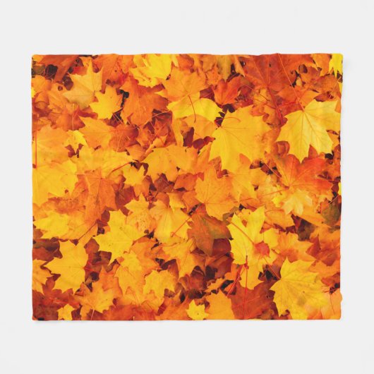 Najaarsbladeren bladeren bladeren bladeren herfstb fleece deken (Voorkant (Horizontaal))
