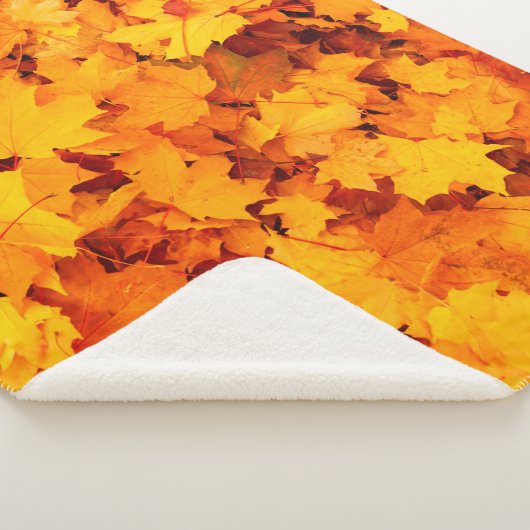 Najaarsbladeren bladeren bladeren bladeren herfstb sherpa deken (3/4)