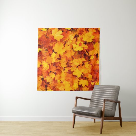 Najaarsbladeren bladeren bladeren bladeren herfstb wandkleed (In situ)