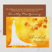 Najaarsbladeren, Bridal Dress Shower Kaart (Voorkant / Achterkant)