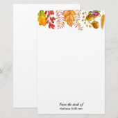 Najaarsbladeren en olierand briefpapier (Voorkant / Achterkant)