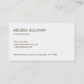 Najaarsbladeren en olierand visitekaartje (Achterkant)