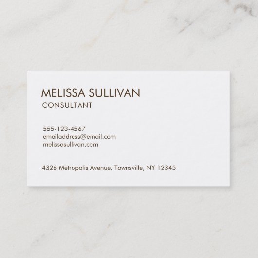 Najaarsbladeren en olierand visitekaartje (Achterkant)