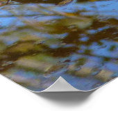 Najaarsbladeren en stroomreflectie op Greenbelt Poster (Hoek)