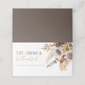 Najaarsbladeren en Thanksgiving van Floral Plaatskaartje (Buitenkant ongevouwen)