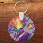 Najaarsbladeren in het Lila Sleutelhanger (Voorkant)
