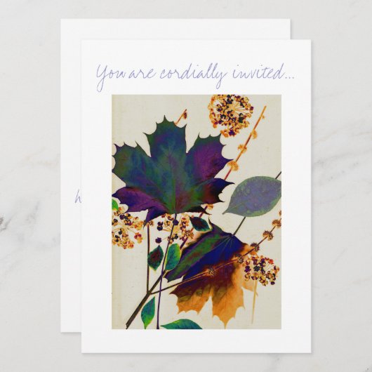 Najaarsbladeren in Royal Colors Kaart (Voorkant / Achterkant)