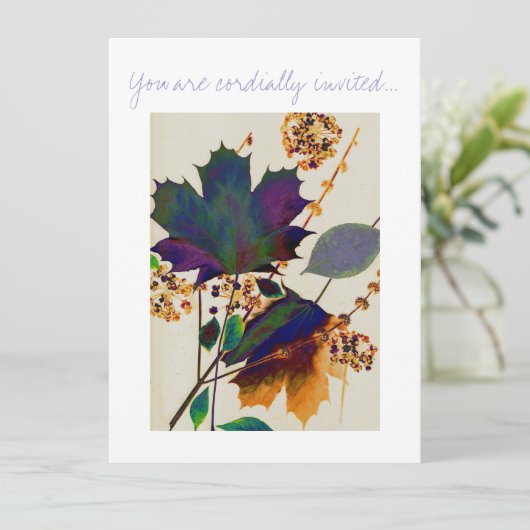 Najaarsbladeren in Royal Colors Kaart (Staand voorkant)