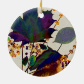 Najaarsbladeren in Royal Colors Keramisch Ornament (Achterkant)