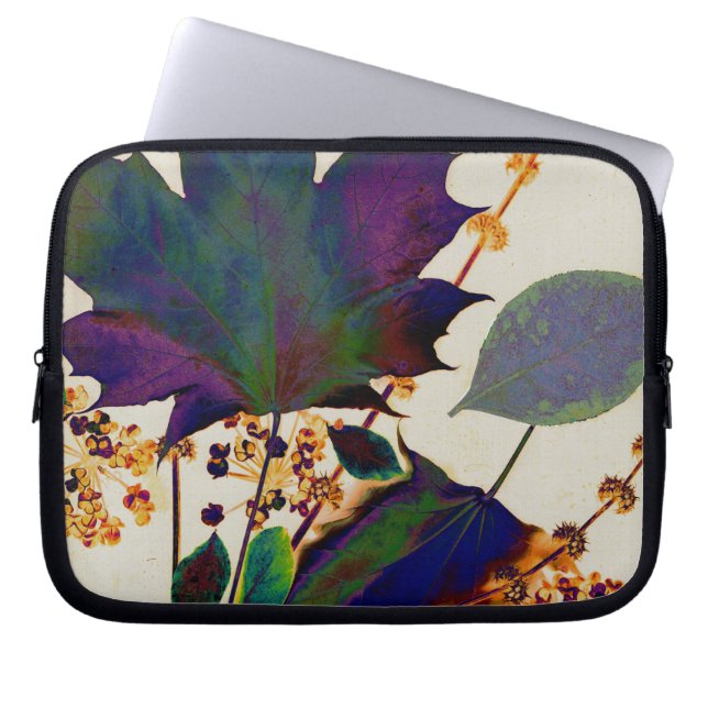 Najaarsbladeren in Royal Colors Laptop Sleeve (Voorkant)