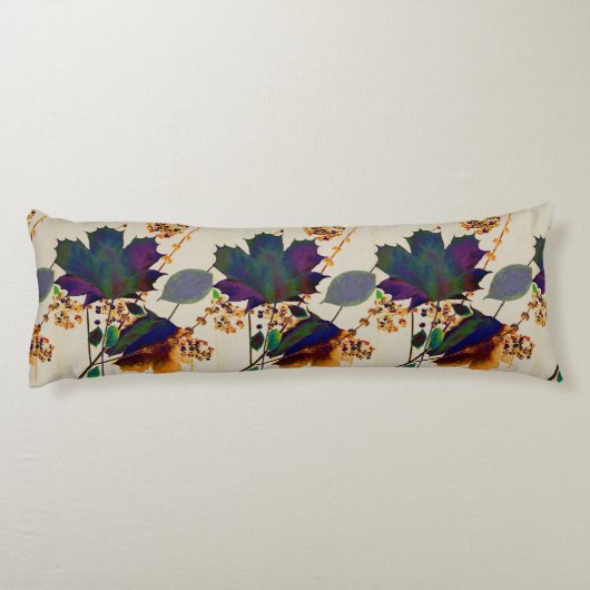 Najaarsbladeren in Royal Colors Lichaamskussen (Achterkant)