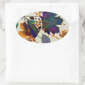 Najaarsbladeren in Royal Colors Ovale Sticker (Tas)