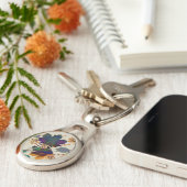 Najaarsbladeren in Royal Colors Sleutelhanger (Zijkant)