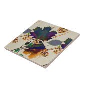 Najaarsbladeren in Royal Colors Tegeltje (Zijkant)