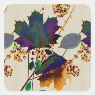 Najaarsbladeren in Royal Colors Vierkante Sticker