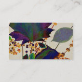 Najaarsbladeren in Royal Colors Visitekaartje (Achterkant)