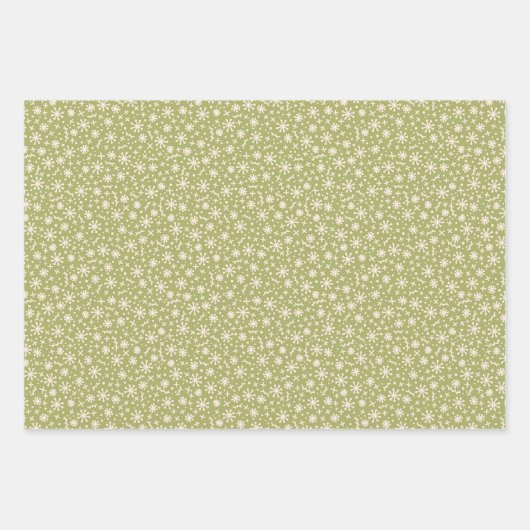 Najaarsbladeren in roze en groen inpakpapier vel (Voorkant 2)