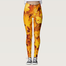 Najaarsbladeren, kleur van de herfst leggings