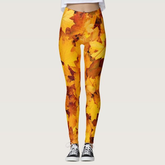 Najaarsbladeren, kleur van de herfst leggings (Voorkant)