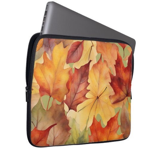 Najaarsbladeren Laptop Sleeve (Voorkant Rechts)
