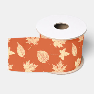 Najaarsbladeren - mandarijnensinaasappel grosgrain lint