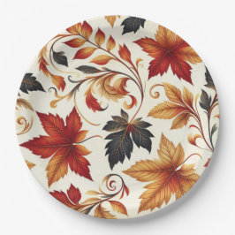 Najaarsbladeren Papieren Bordje