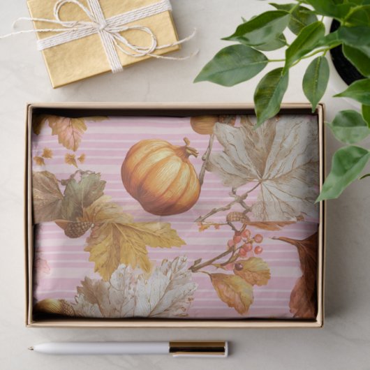 Najaarsbladeren & pompoenen Naadloos patroon Tissuepapier (Geschenk)