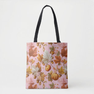 Najaarsbladeren & pompoenen Naadloos patroon Tote Bag
