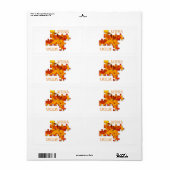 Najaarsbladeren puzzel etiket (Full Sheet)