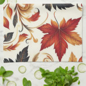 Najaarsbladeren Theedoek (Gevouwen)