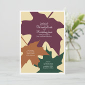 Najaarsbladeren trouwuitnodiging - gemengd kaart (Staand voorkant)