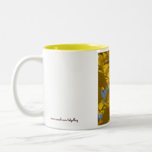 Najaarsbladeren van TDGallery Tweekleurige Koffiemok (Links)