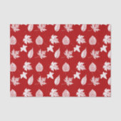 Najaarsbladeren - wit en donkerrood tissuepapier (Voorkant)