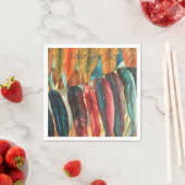 najaarsbladkleuren gestileerd en zeer verschillend servet (Insitu)