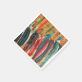 najaarsbladkleuren gestileerd en zeer verschillend servet (Hoek)