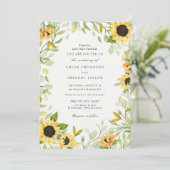 Najaarsbloem en uitnodiging voor een Grieks huweli (Staand voorkant)