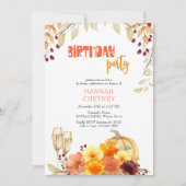 Najaarsbloemen Herfst Birthday Kaart (Voorkant)