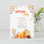 Najaarsbloemen Herfst Birthday Kaart (Staand voorkant)