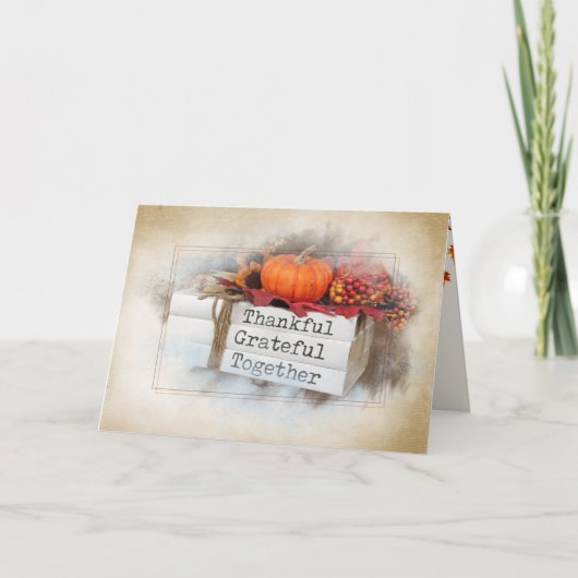 Najaarsboeken van de Thanksgiving Kaart (Voorkant)