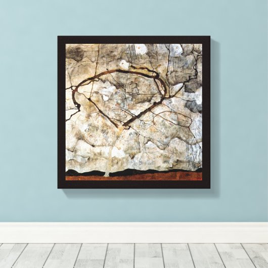 Najaarsbomen in de beweging van Egon Schiele Canvas Afdruk (Insitu (Houten vloer))