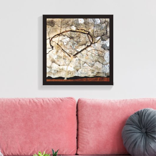 Najaarsbomen in de beweging van Egon Schiele Canvas Afdruk (Insitu (Woonkamer))