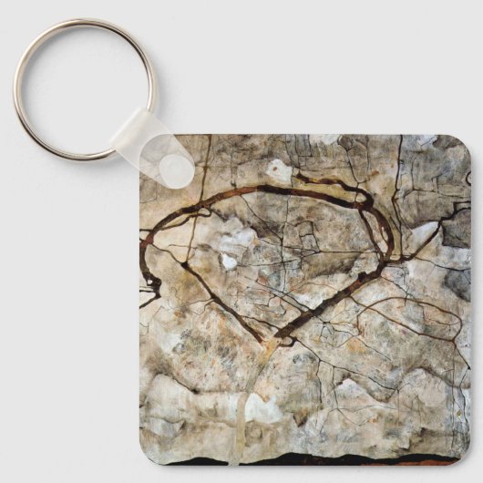 Najaarsbomen in de beweging van Egon Schiele Sleutelhanger (Voorkant)