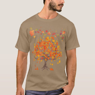 Najaarsbomen verlaten Natuur bosHerfst T-shirt