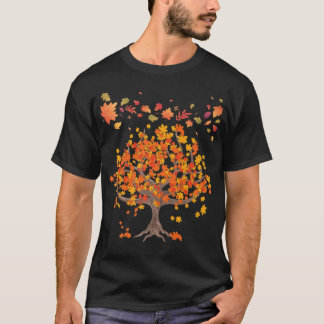 Najaarsbomen verlaten Natuur bosHerfst T-shirt