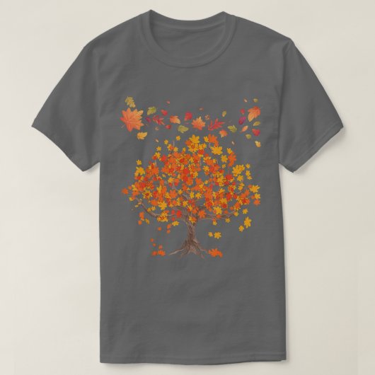 Najaarsbomen verlaten Natuur Forest Herfst65 T-shirt (Design voorkant)