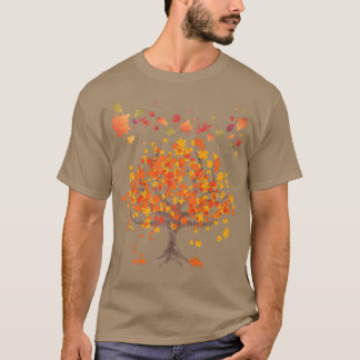 Najaarsbomen verlaten Natuur Forest Herfst Premium T-shirt
