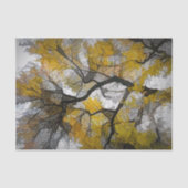 Najaarsboom Geel Grijs Leidt Sky Tissuepapier (Voorkant)