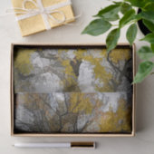 Najaarsboom Geel Grijs Leidt Sky Tissuepapier (Geschenk)