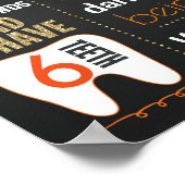 Najaarsbord Herfst eerste verjaardagskaartje krijt Poster (Hoek)